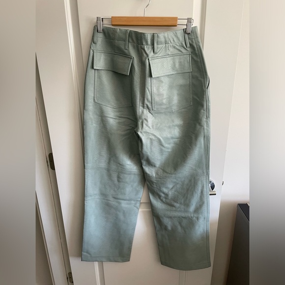 NWT Zara faux leather pants in light blue - Picture 3 of 3
